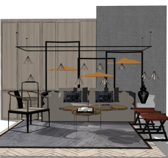 精品客厅设计家具模型 (100)